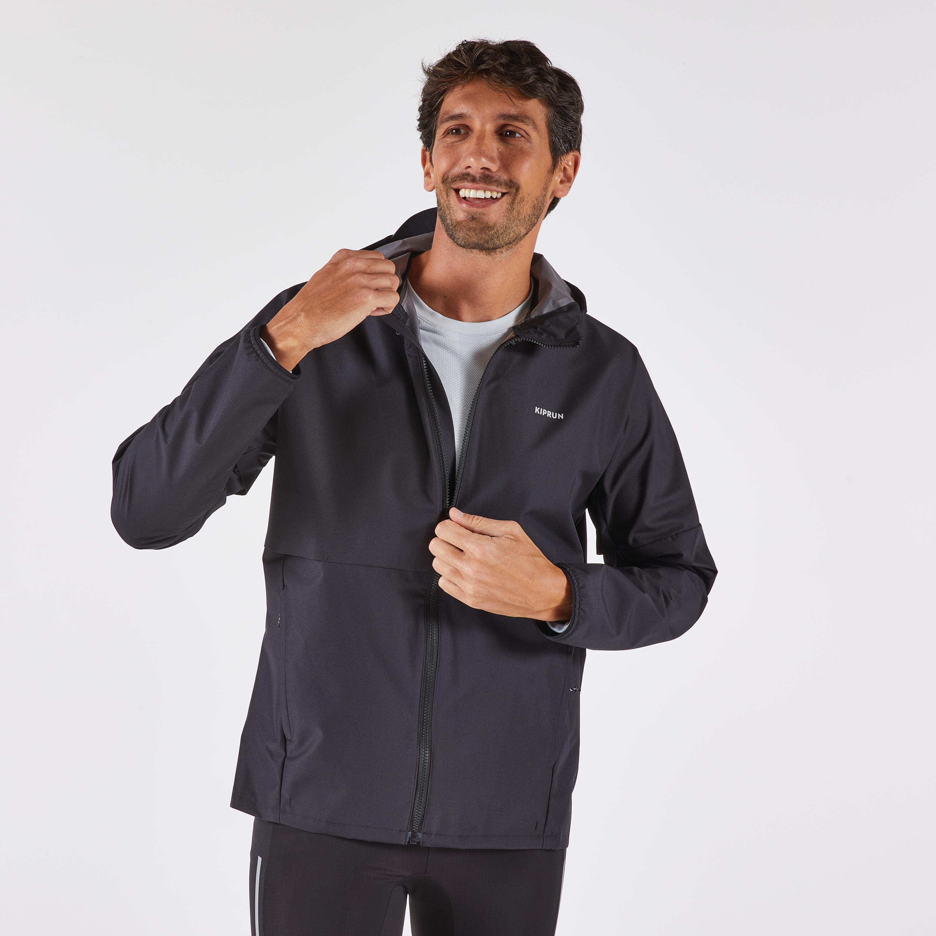Run 100 Men's Waterproof Jacket - Black