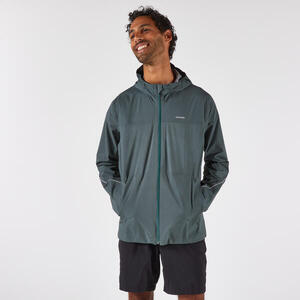 Chaqueta impermeable de running trail Hombre - KIPRUN Run 500 caqui