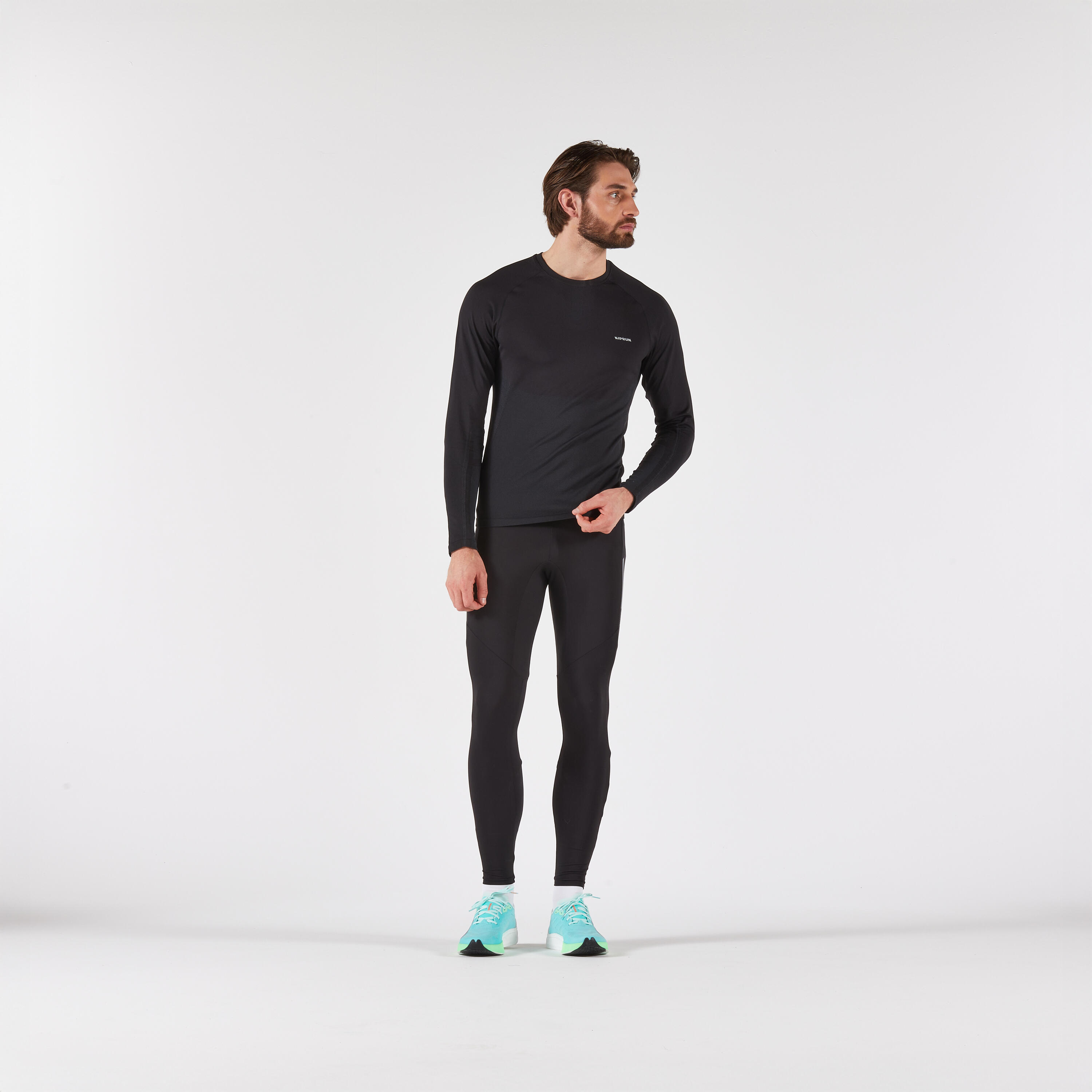 Men's Long-Sleeved Seamless Running T-Shirt, Run 500