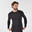 T-Shirt manches longues running sans couture Homme, KIPRUN Run 500 noir