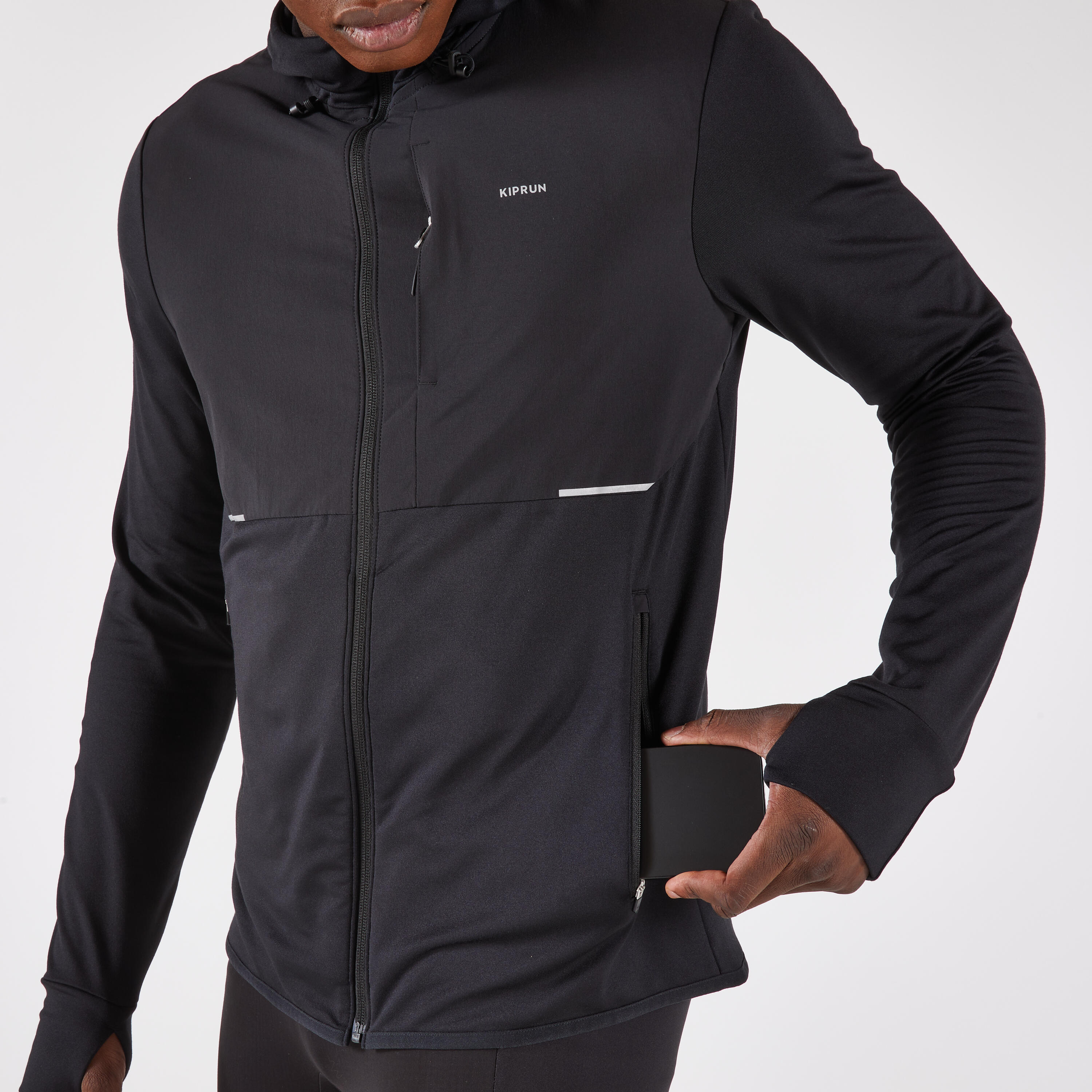 Veste de course chaude homme, Run 100 - KIPRUN