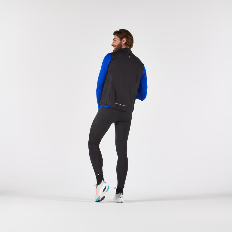 Erkek Kolsuz Koşu Rüzgarlığı - Siyah - Kiprun Run 500
