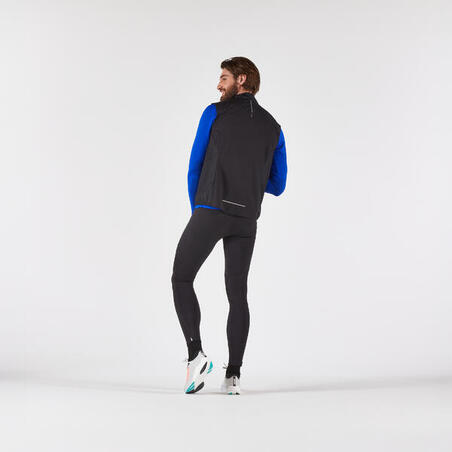 Жилет чоловічий Run 500 для бігу вітрозахисний чорний