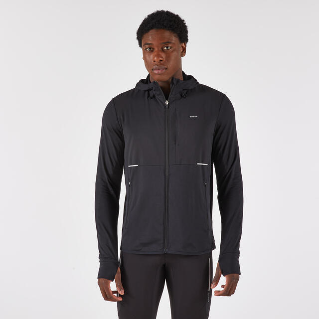KIPRUN CHAQUETA RUNNING HOMBRE KIPRUN RUN 100 WARM NEGRO