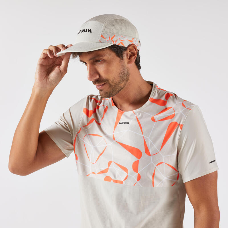 Casquette running Homme Femme - KIPRUN 5 panneaux Replika OBVIOUS Beige
