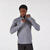 T-shirt manches longues demi zip chaud et respirant Homme, Kiprun Run 100 gris