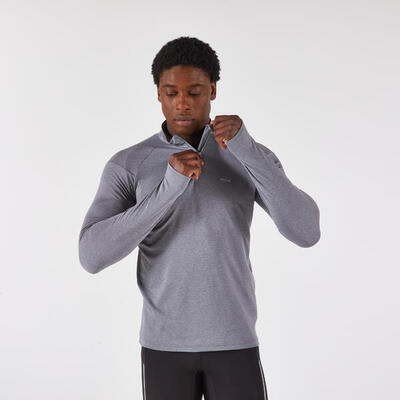Maglia manica lunga running uomo RUN 100 nera