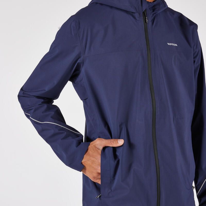 Erkek Koşu/Arazi Koşusu Yağmurluğu - Mavi - Kiprun Run 500