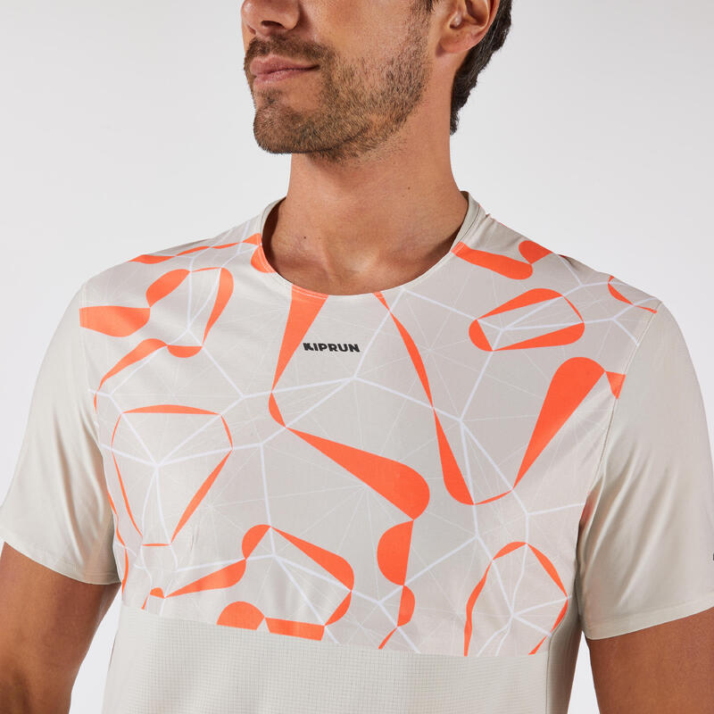 T-shirt de running longue distance homme - kiprun run 900 ultra OBVIOUS Beige