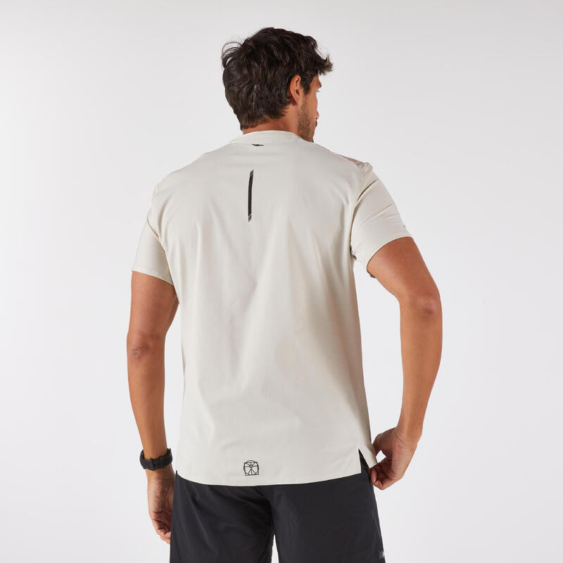 T-shirt de running longue distance homme - kiprun run 900 ultra OBVIOUS Beige