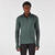 T-shirt manches longues demi zip chaud Homme, Kiprun run 500 warm kaki