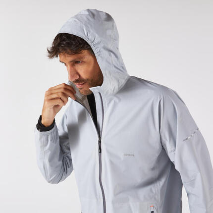 Chaqueta running impermeable y transpirable Hombre - KIPRUN Run 900 gris grafito