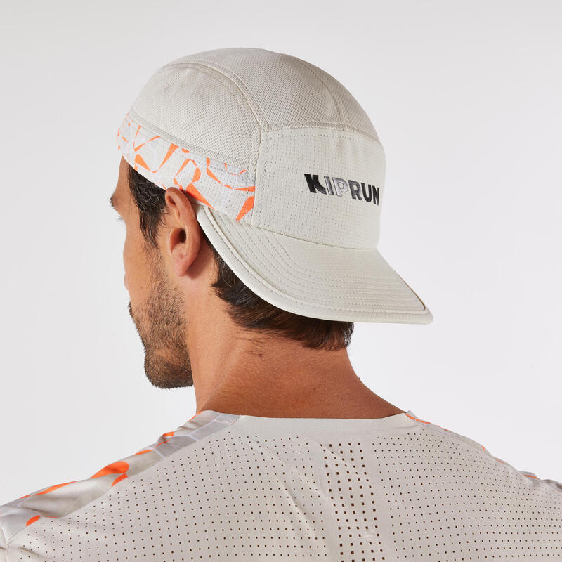 Casquette running Homme Femme - KIPRUN 5 panneaux Replika OBVIOUS Beige