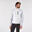 T-Shirt manches longues running sans couture Homme, KIPRUN Run 500 gris clair