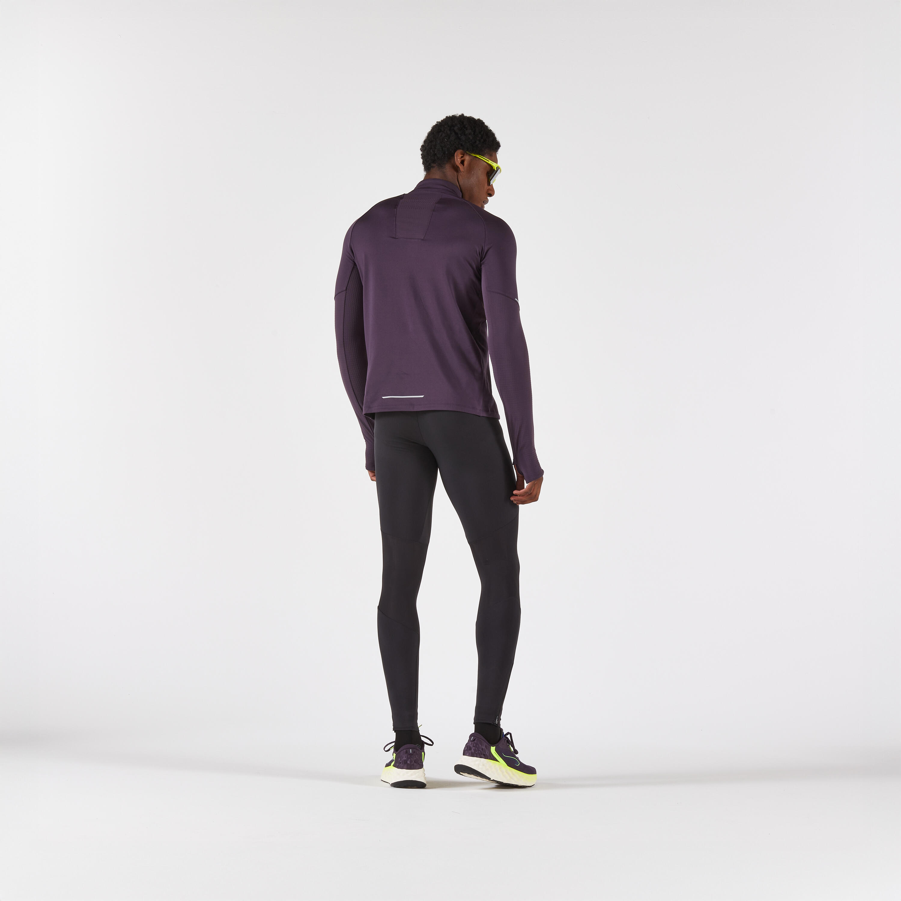 Maglia manica lunga running uomo RUN 500 WARM bordeaux 3/11