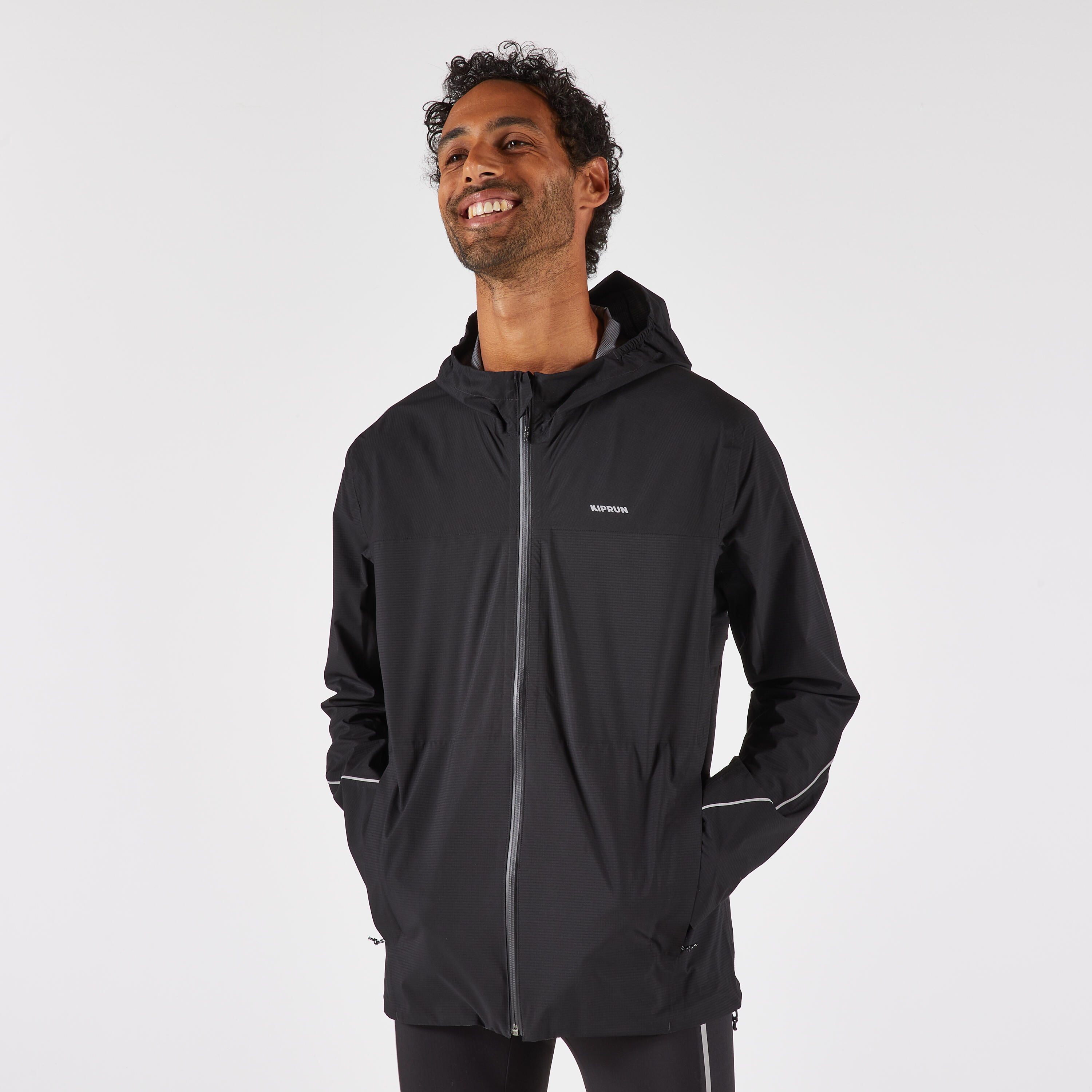 Kiprun Men's Running Jacket Run 500 Black