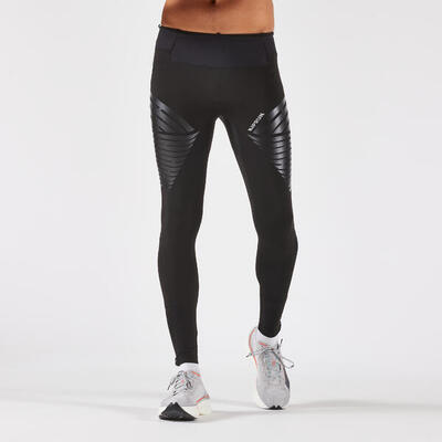 Mallas running sujeción muscular hombre KIPRUN Run compress 900 RHEON negro