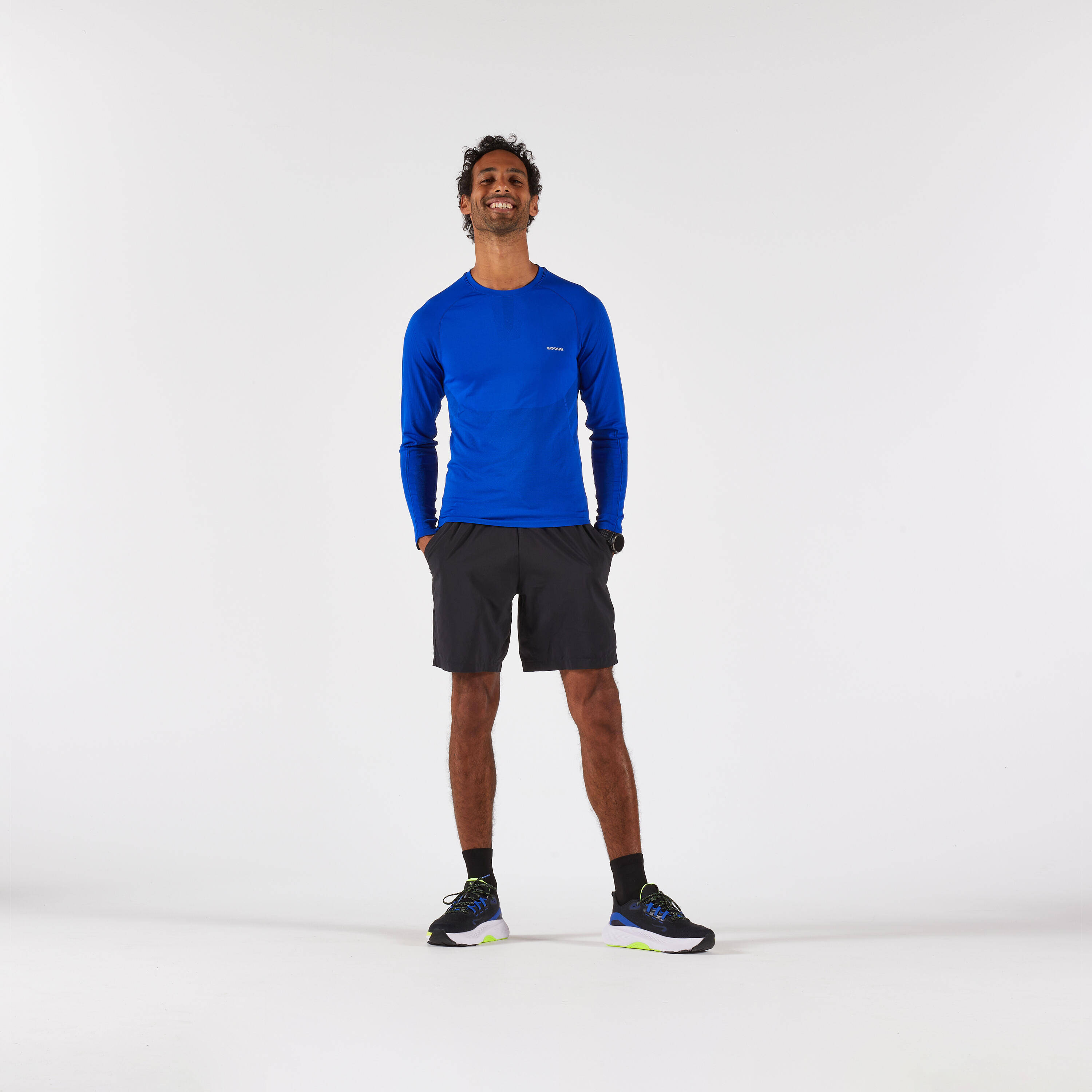 KIPRUN Run 500 Men's Long-Sleeved Running T-Shirt - Blue/Indigo -  3