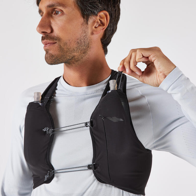 Vestă hidratare pentru alergare în competiții - KIPRUN 900 RACE 3L NEGRU Unisex