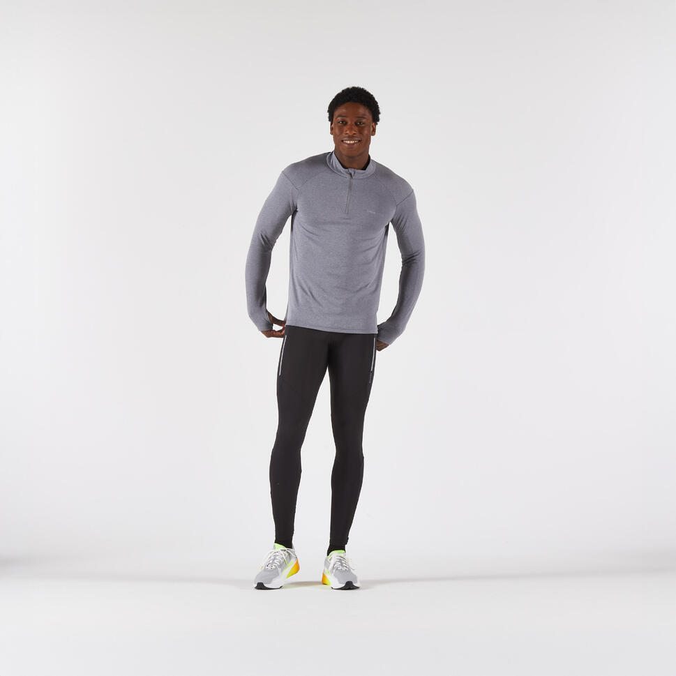 Bluza do biegania męska Kiprun Run 100 Warm ocieplana