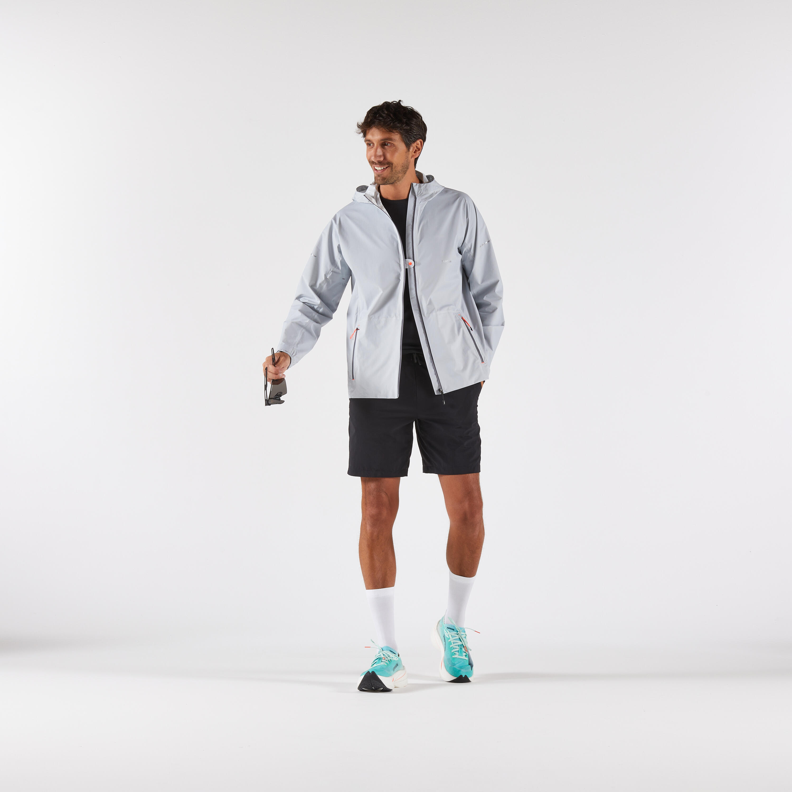 Chaqueta running impermeable y transpirable Hombre - KIPRUN Run 900 gris plata  5/7