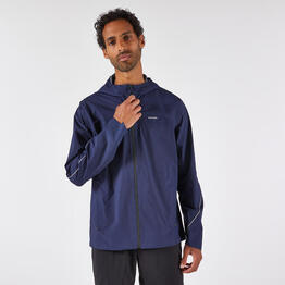 Veste imperméable running trail Homme, KIPRUN Run 500 Bleu