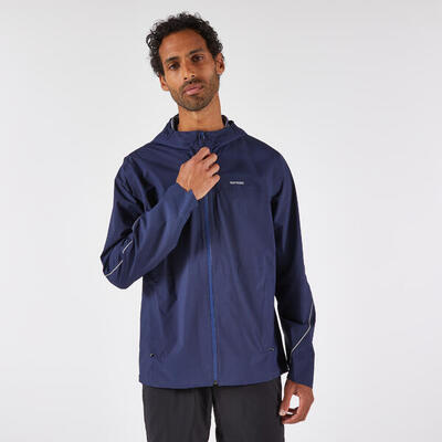 Regenjack run 500 heren waterdicht blauw