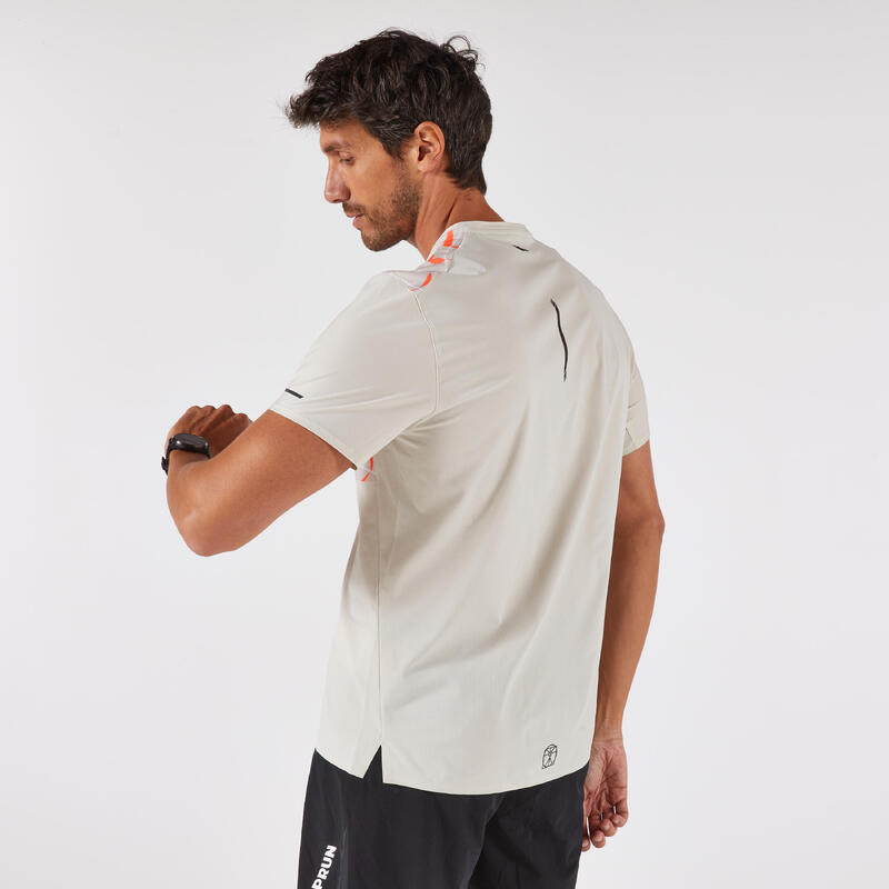 T-shirt de running longue distance homme - kiprun run 900 ultra OBVIOUS Beige