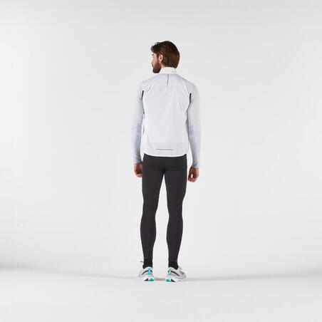 Жилет чоловічий RUN 500 для бігу вітрозахисний білий