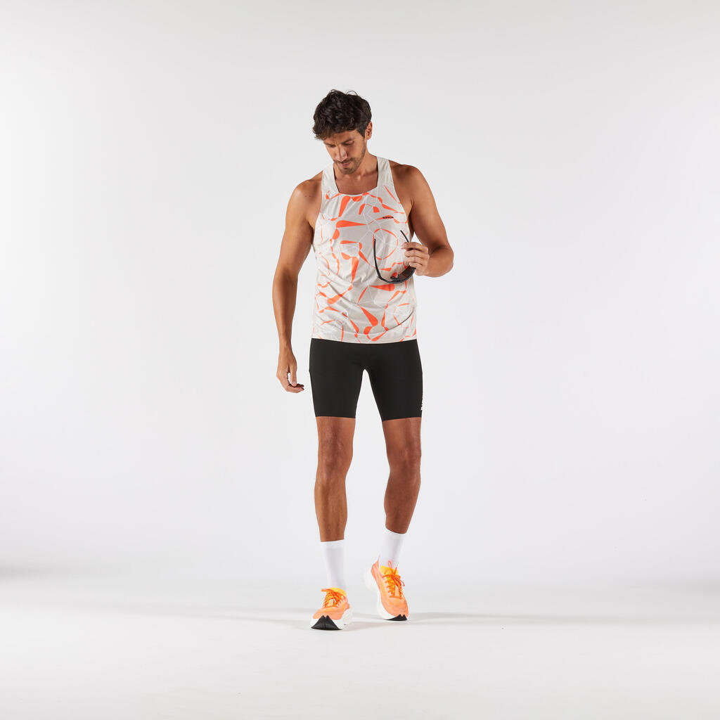 Men's Running Premium Tank Top Kiprun 900 Replika OBVIOUS Beige