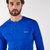 T-Shirt manches longues running sans couture Homme, KIPRUN Run 500 bleu indigo