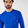 T-Shirt manches longues running sans couture Homme, KIPRUN Run 500 bleu indigo