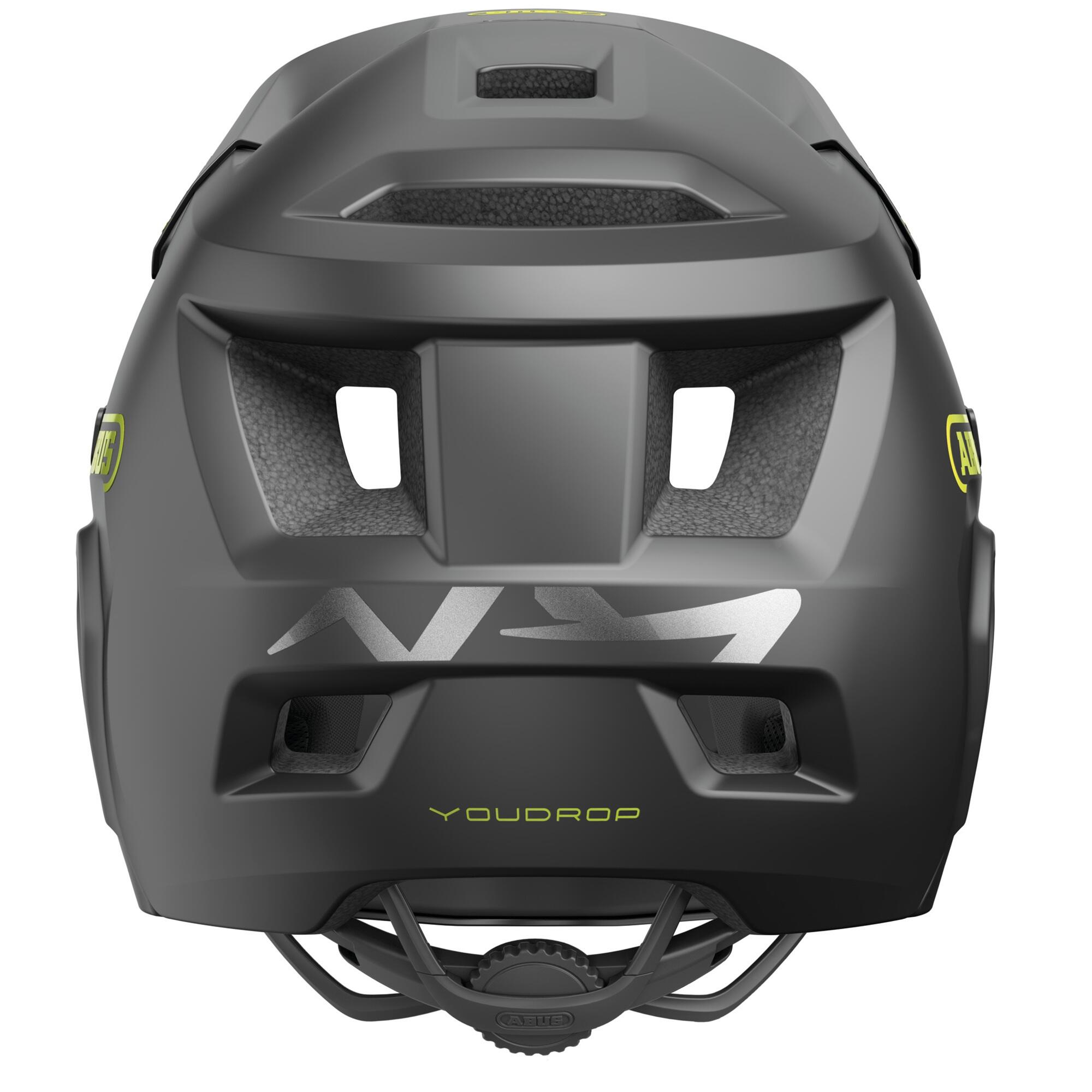 Fahrradhelm MTB Youdrop FF Kinder shiny black 3/4