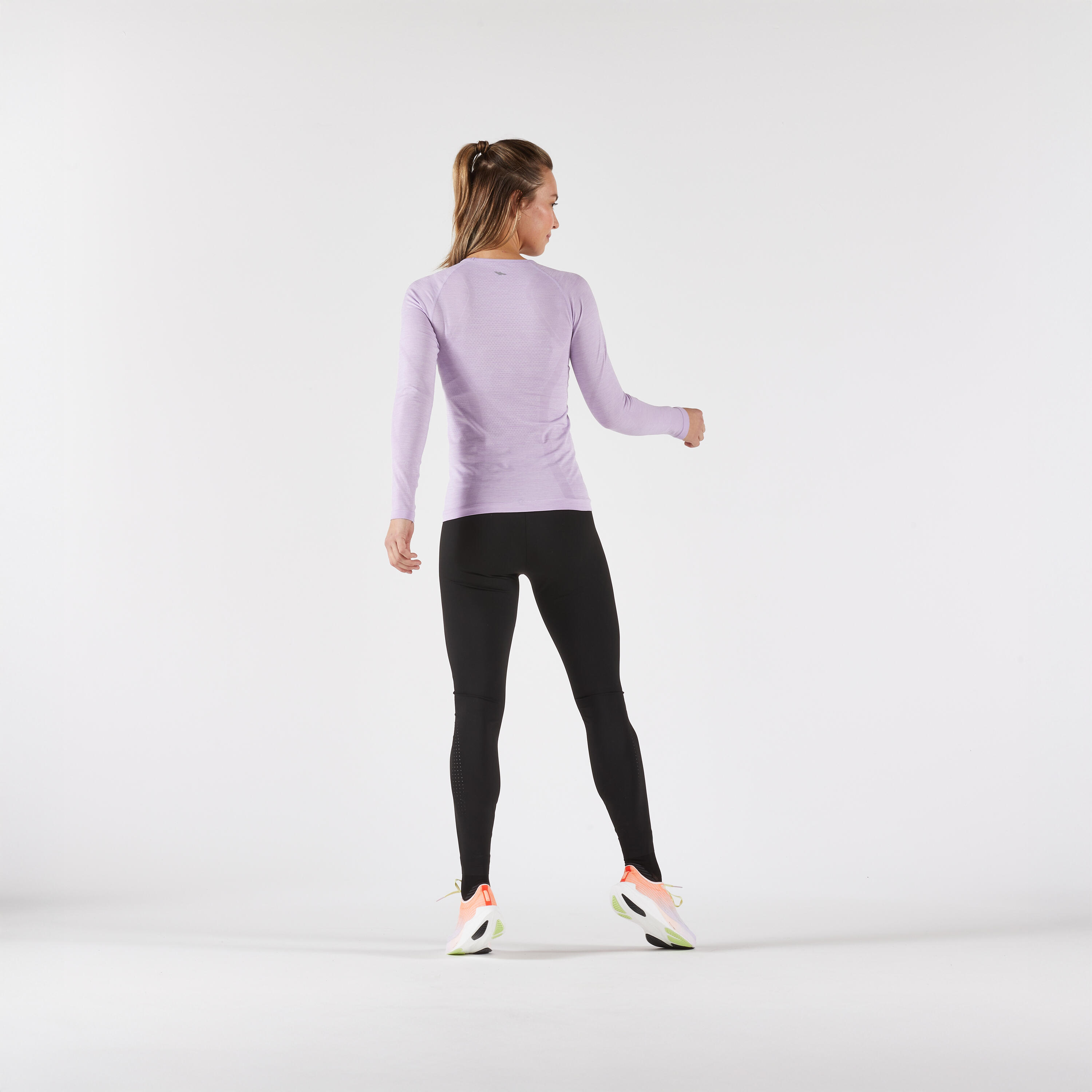 Chandail de course à manches longues sans coutures femme, Run 500 - KIPRUN