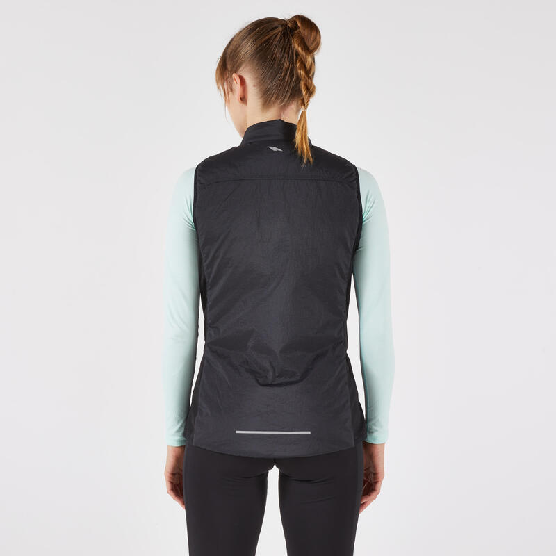 Kadın Koşu Yeleği - Siyah - Kiprun SM 500 Run Warm