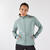 Veste chaude de running Femme, KIPRUN Run 500 Warm Vert givré