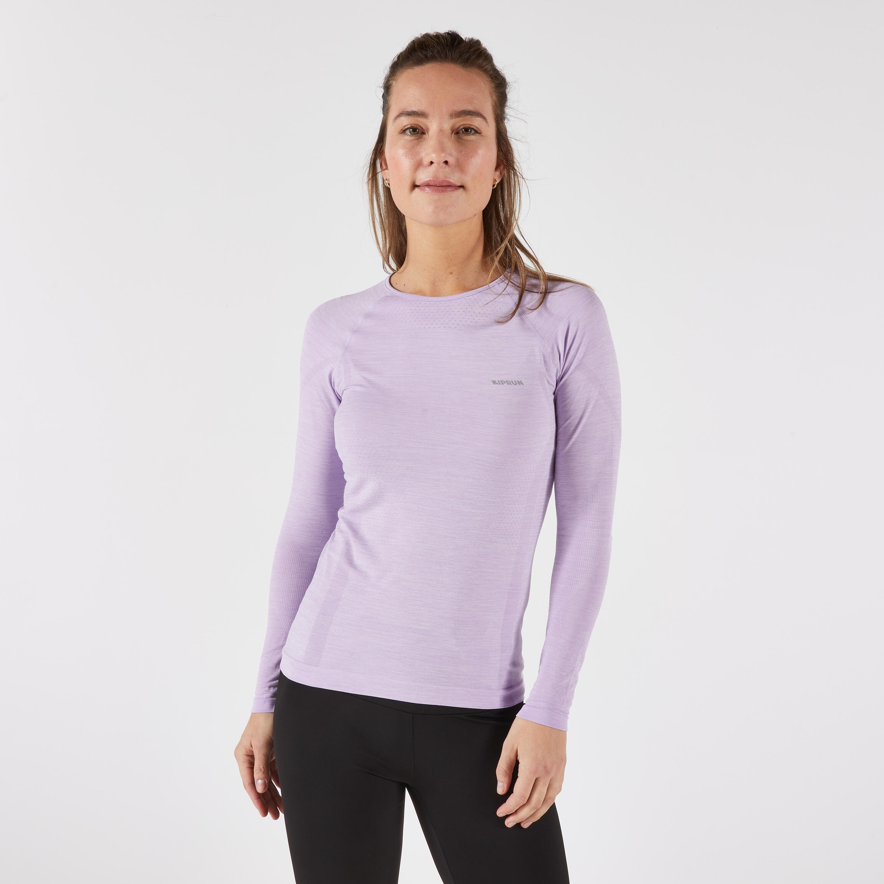 KIPRUN Run 500 Women's Long-Sleeved Seamless Running T-Shirt - Lilac-image-35