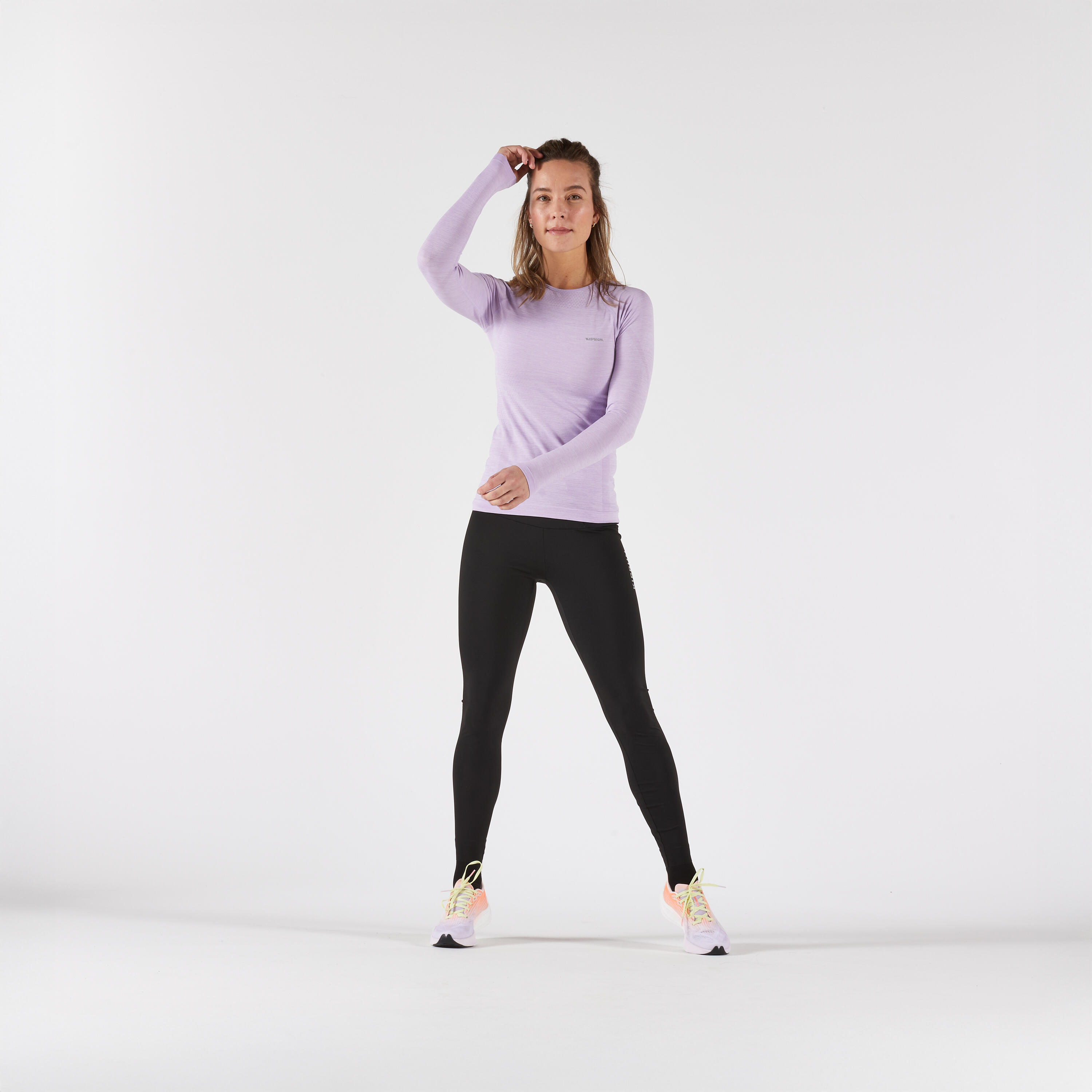 Chandail de course à manches longues sans coutures femme, Run 500 - KIPRUN