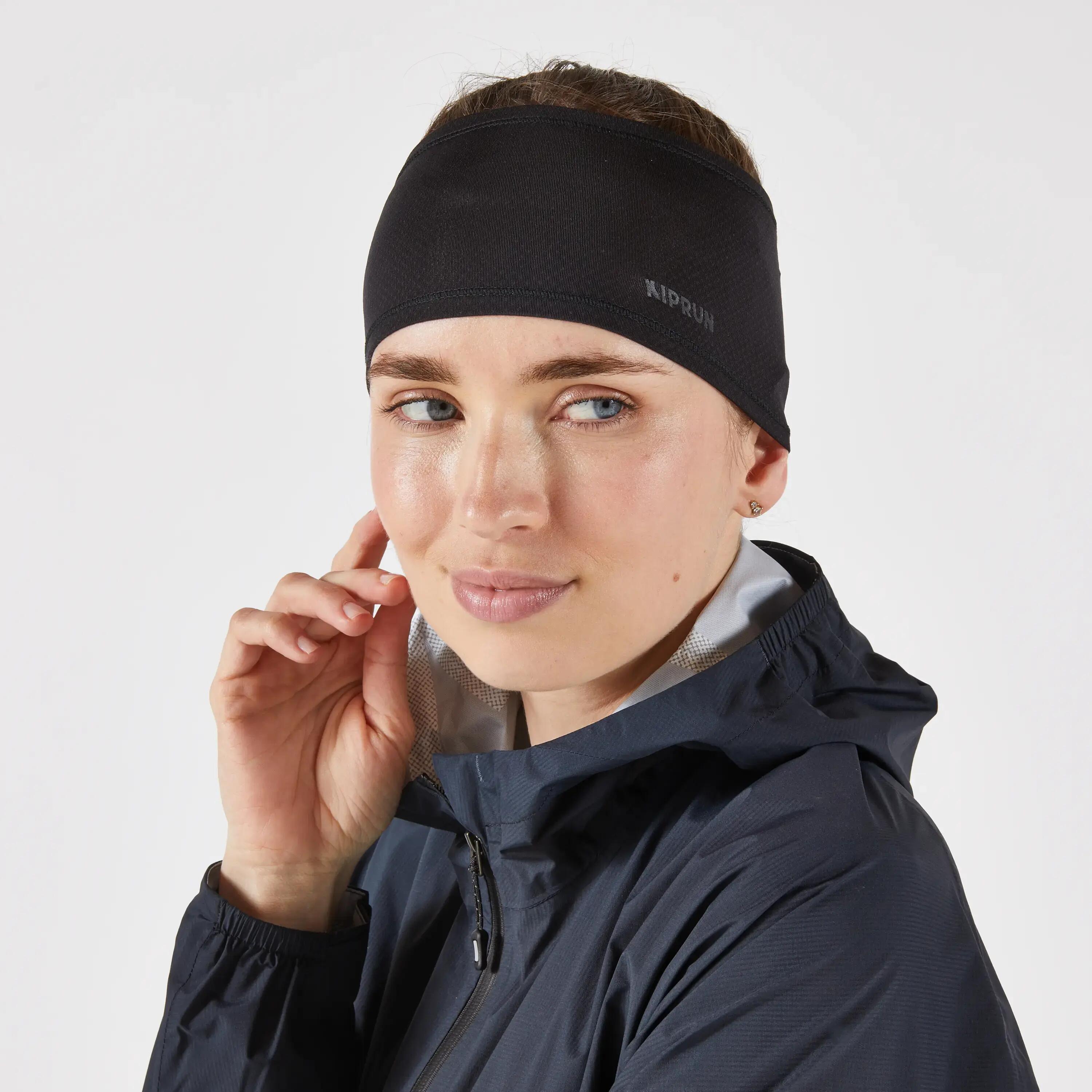 Kiprun Warm+ V2 Adult Warm Running Headband - Smoke Black -  3