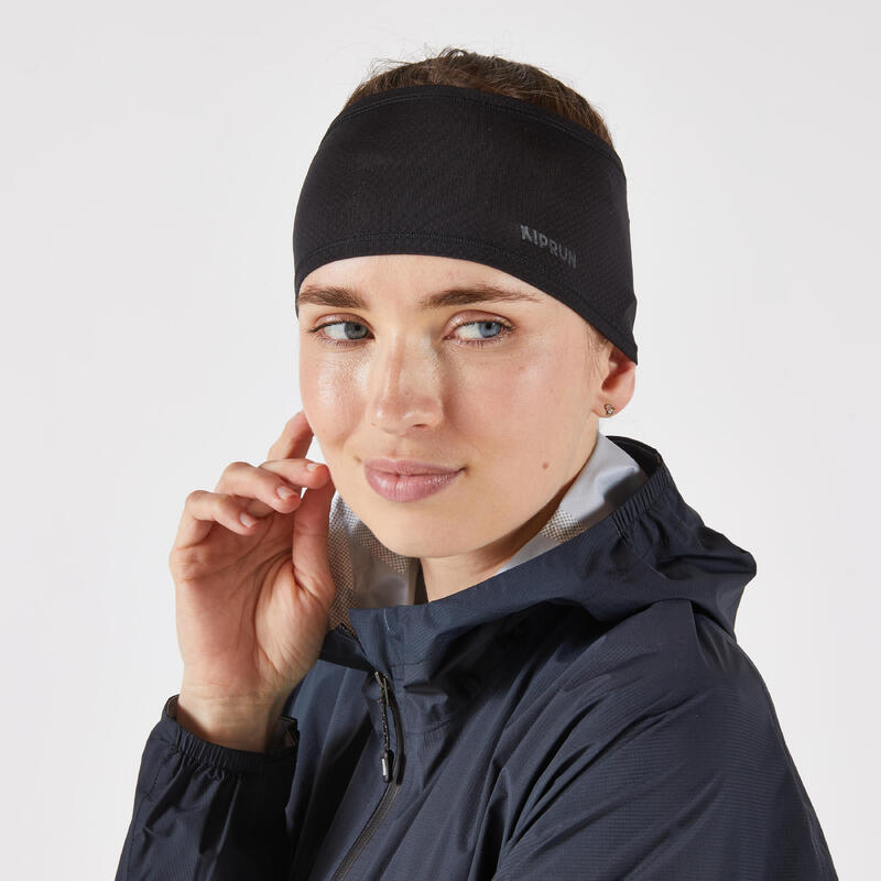 Yetişkin Koşu Bandanası - Siyah/Füme - Kiprun Warm+ V2
