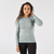 T-Shirt manches longues running Femme sans couture, KIPRUN Run 500  kaki