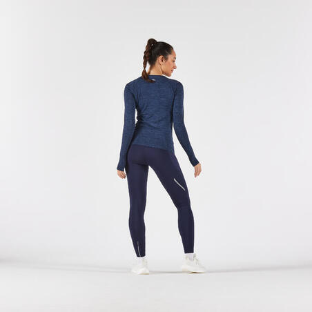 Легінси жіночі 500 утеплені для бігу сині