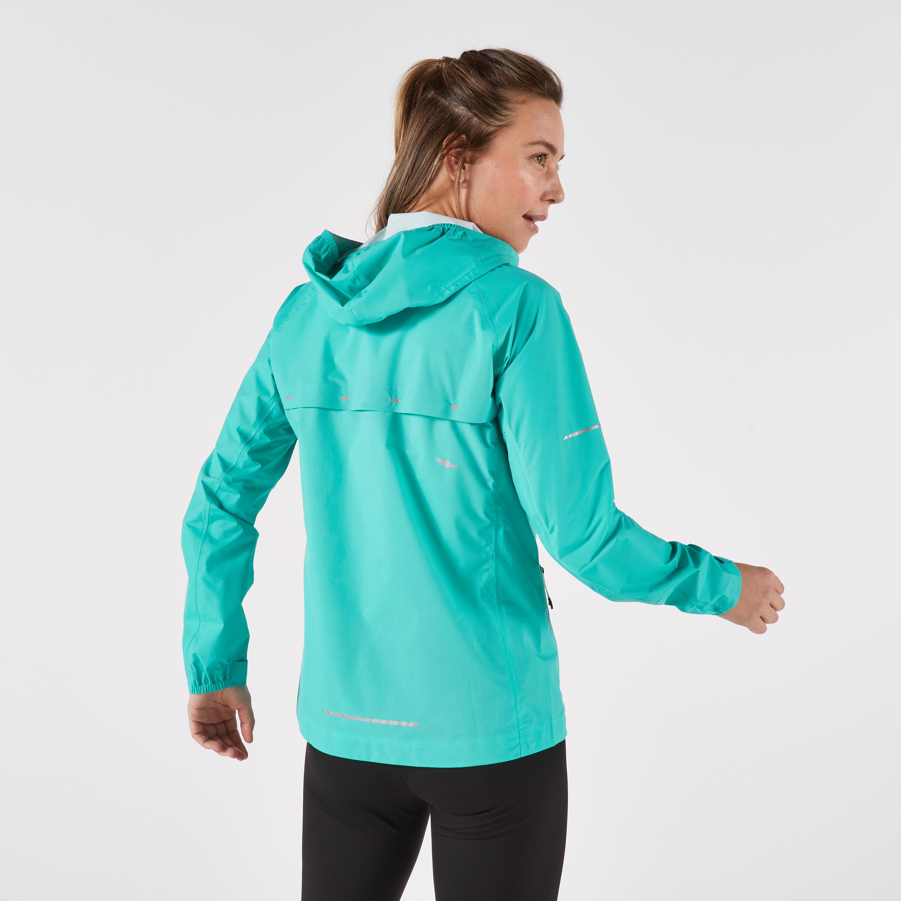 Wasserdichte Damen-Laufjacke, Kiprun Run Rain 900 grün 2/16