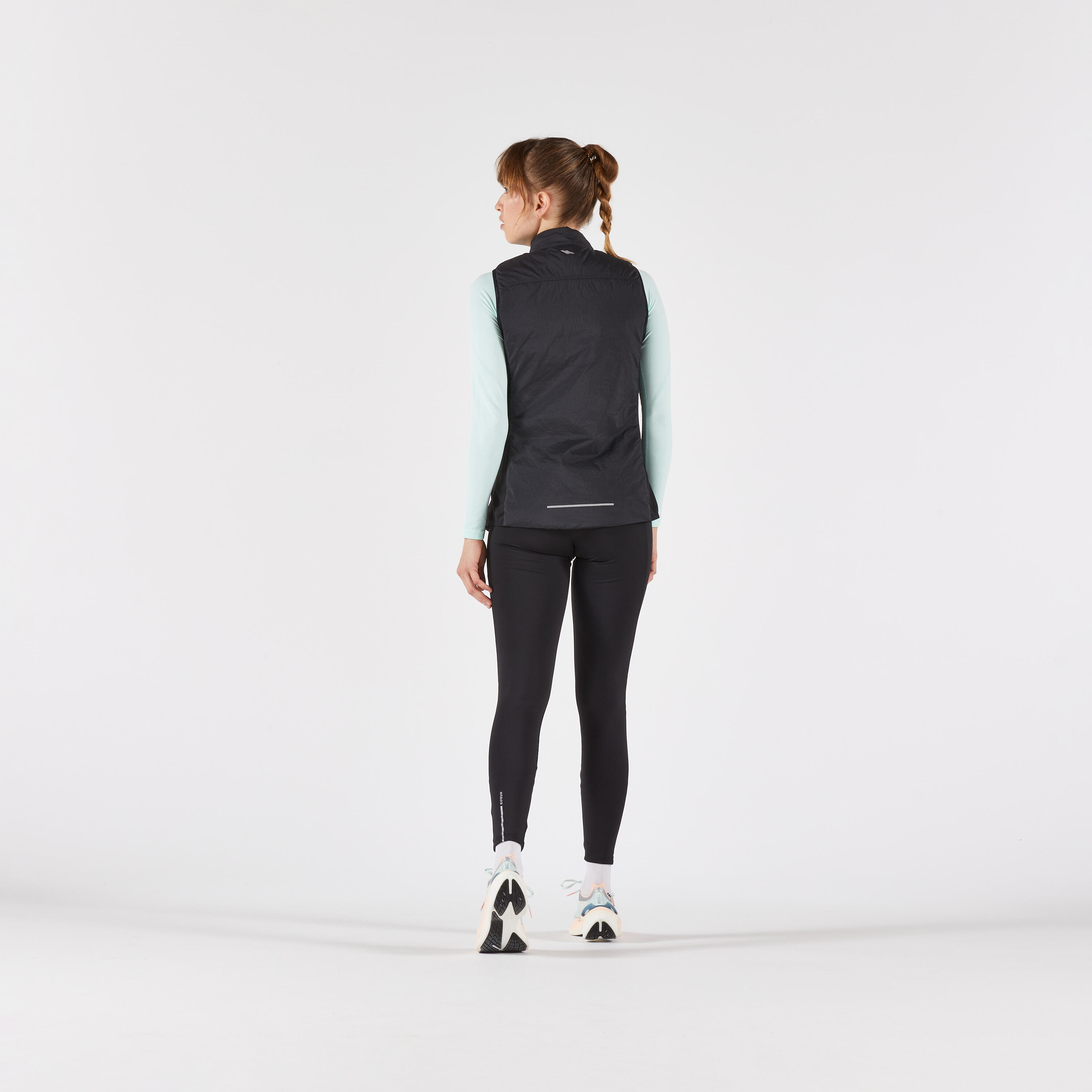 Veste sans manches de course chaude femme, Run 500 9/12