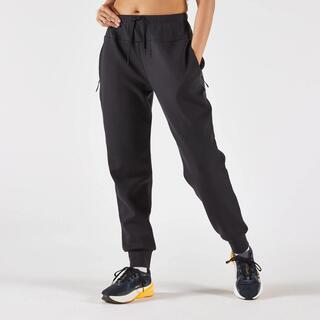 Women's warm running trousers-KIPRUN RUN 500 Warm-Black