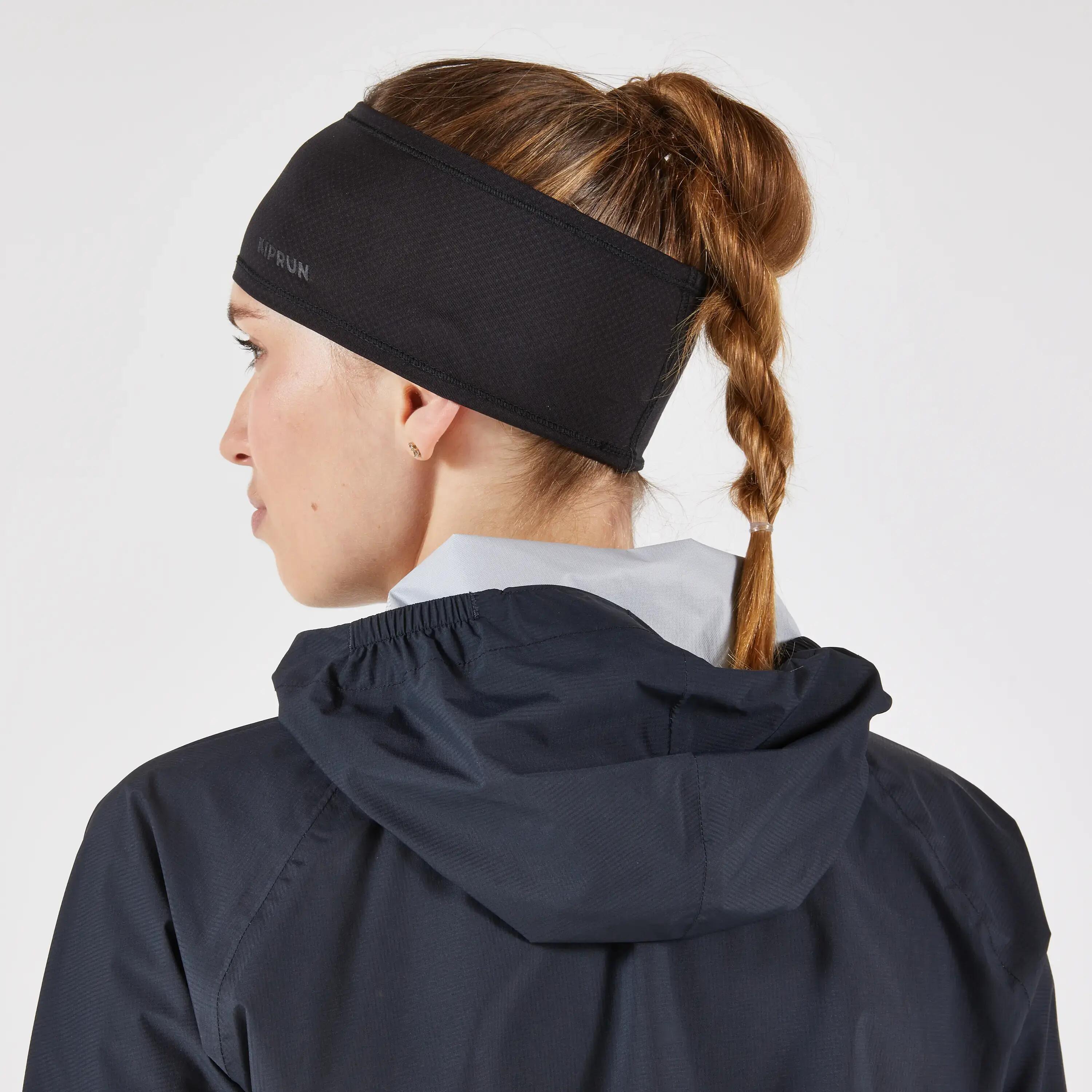 Kiprun Warm+ V2 Adult Warm Running Headband - Smoke Black -  2