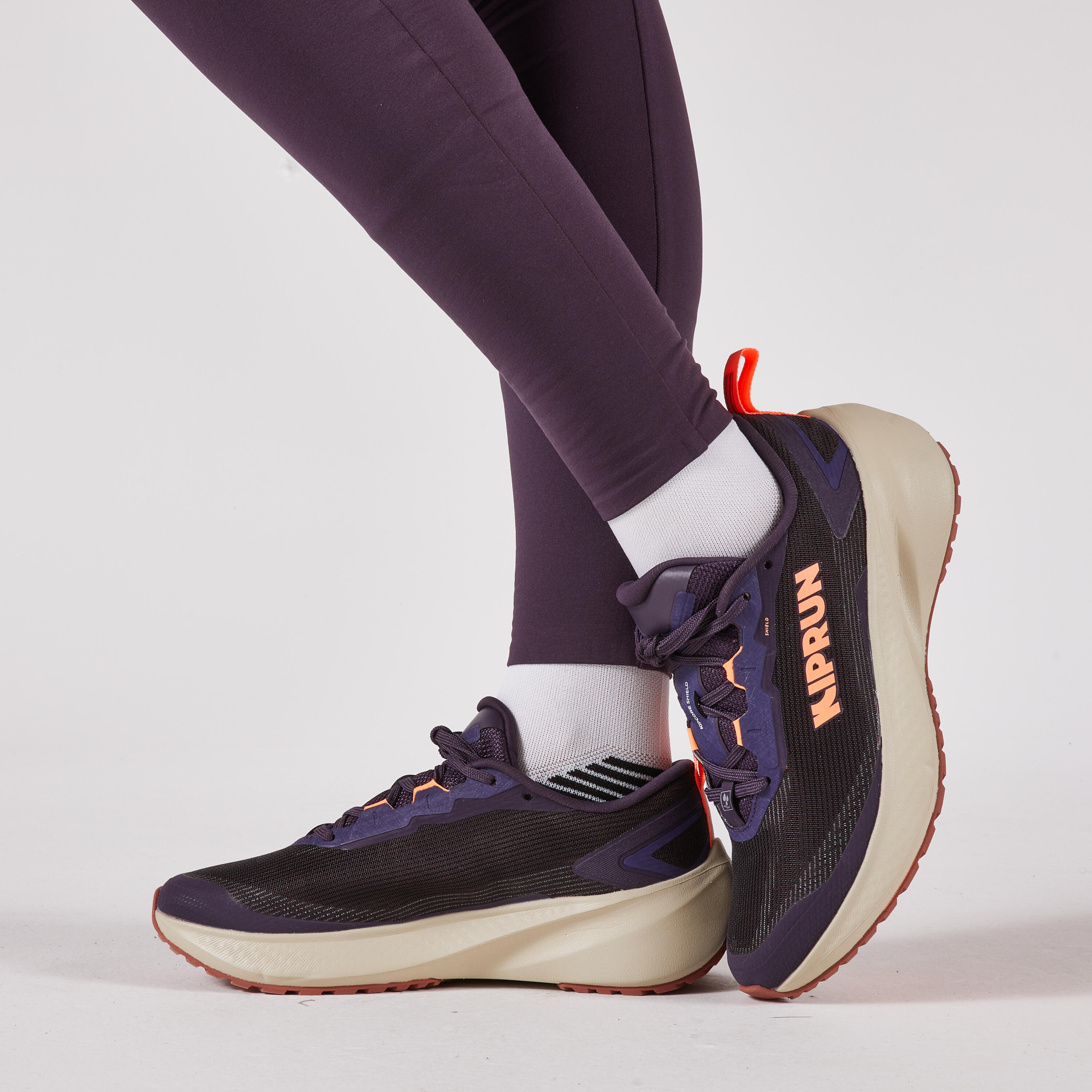 Leggings running RUN WARM 500 donna viola 10/11