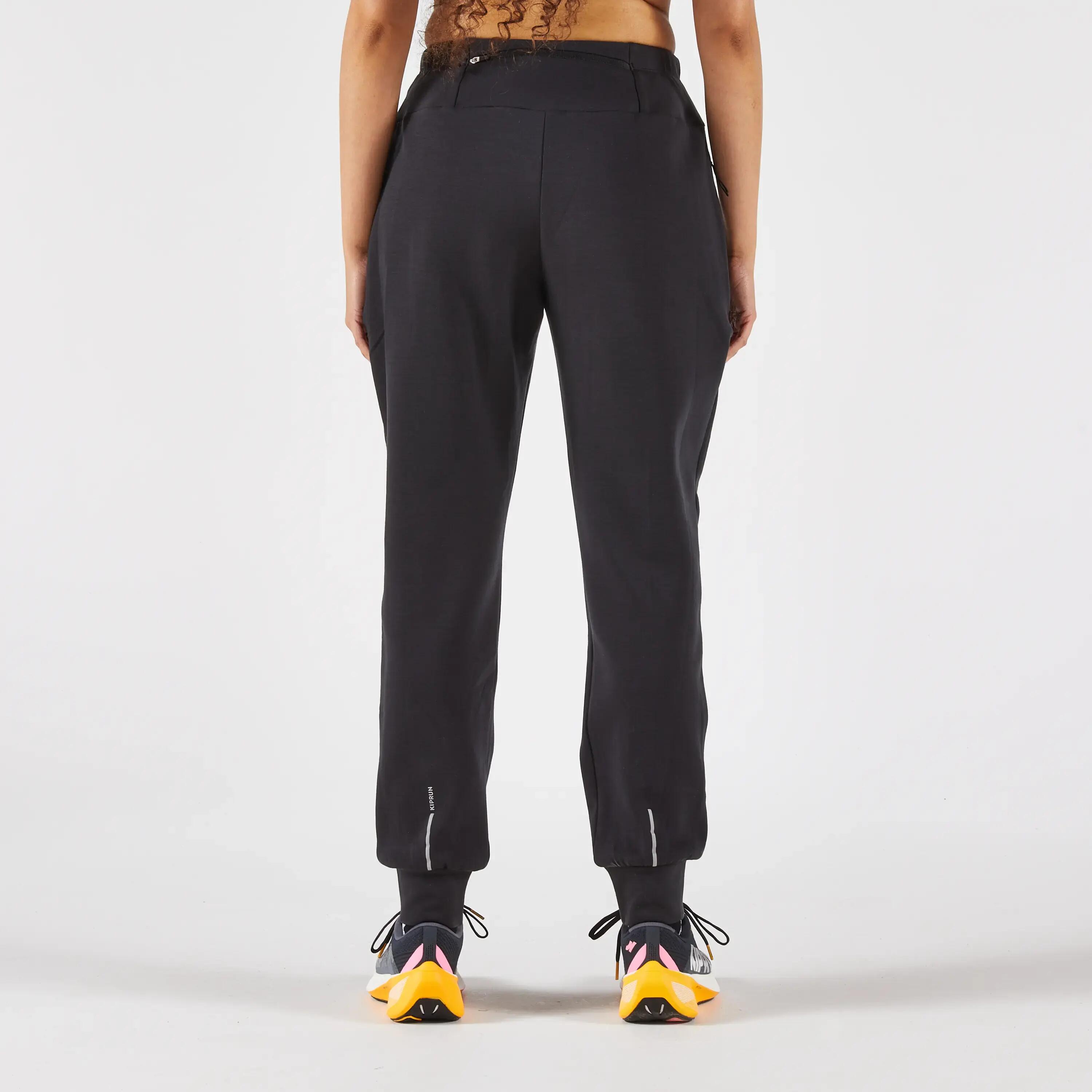 Women's warm running trousers-KIPRUN RUN 500 Warm-Black -  2
