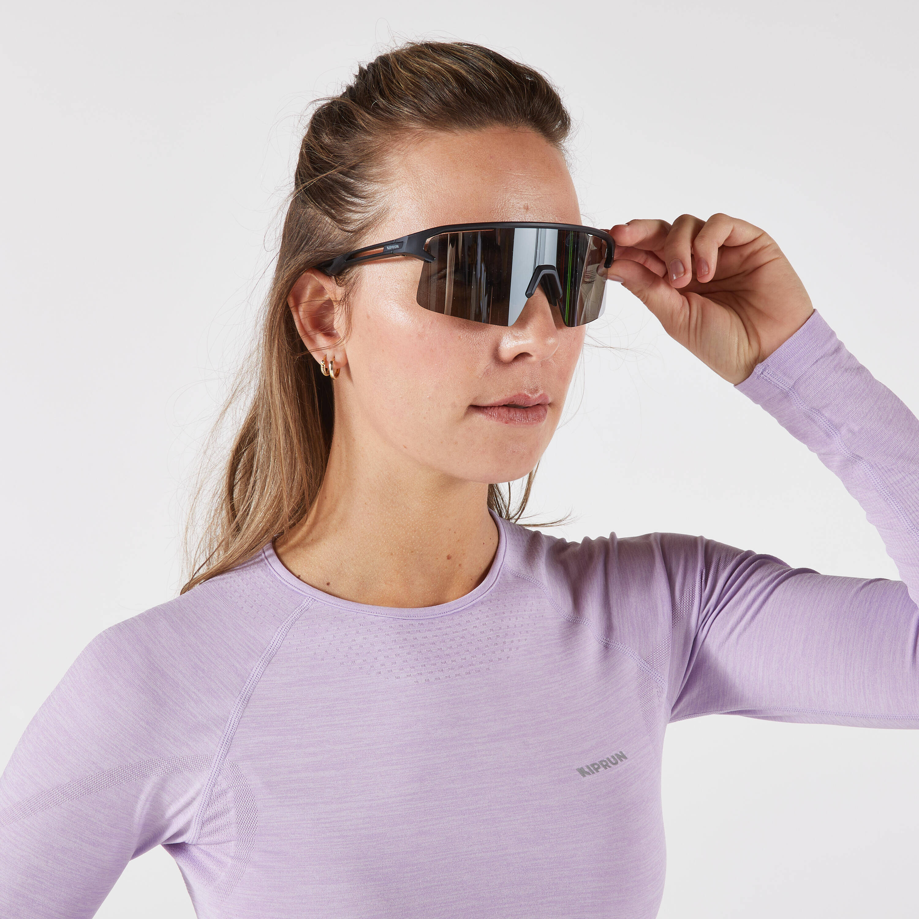 KIPRUN Run 500 Women's Long-Sleeved Seamless Running T-Shirt - Lilac -  4