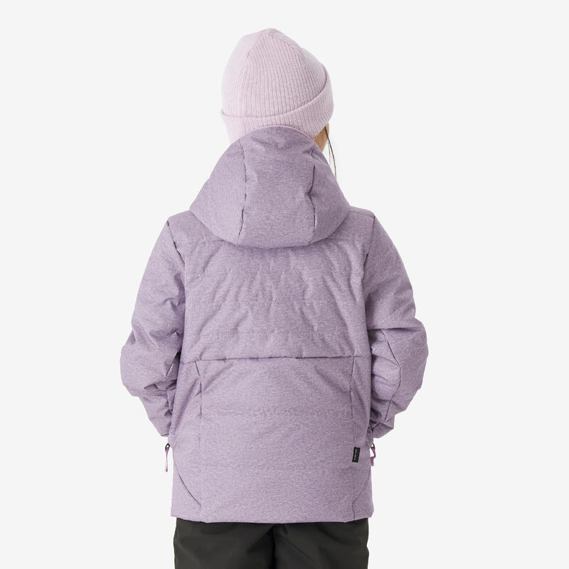 Çocuk Şişme Kayak Montu - 6/14 Yaş - Pembe/Leopar Desenli - 100 Warm